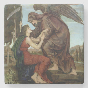 Dessous-de-verre En Pierre L'ange de la mort (La compassion à la fin de la vi