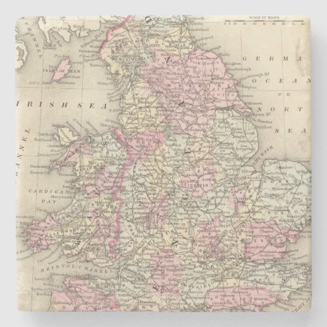 Dessous-de-verre En Pierre L'Angleterre, Pays de Galles 5 (Devant)