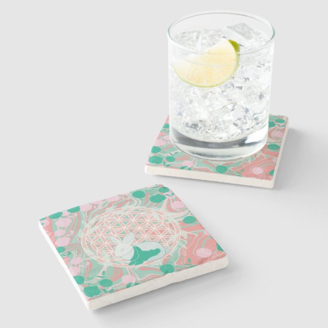 Dessous-de-verre En Pierre Lapin (Côté)