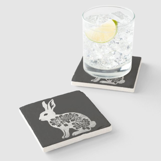 Dessous-de-verre En Pierre Lapin de Pâques (Côté)