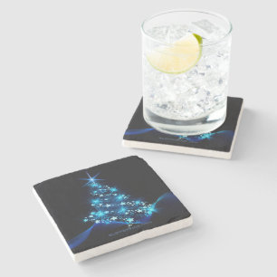 Dessous-de-verre En Pierre l'arbre de Noël stylisé et lumineux de SlipperyJoe