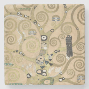 Dessous-de-verre En Pierre L'Arbre de Vie, peinture à l'huile de Gustav Klimt