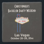 Dessous-de-verre En Pierre Las Vegas Bachelor Party Guys Week-end Voyage<br><div class="desc">Aller à Vegas pour votre baccalauréat ? Alors ce dessous de verre personnalisé conviendra parfaitement au voyage ou comme une faveur après le voyage pour vous et les gars ! Personnalisez avec le nom et la ou les dates de votre choix.</div>