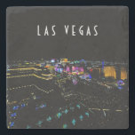 Dessous-de-verre En Pierre Las Vegas Skyline la nuit<br><div class="desc">Commémorez votre voyage à Las Vegas avec ce dessous de verre.</div>