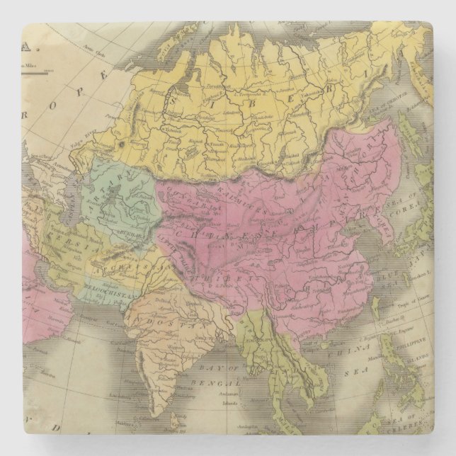 Dessous-de-verre En Pierre L'Asie 8 (Devant)