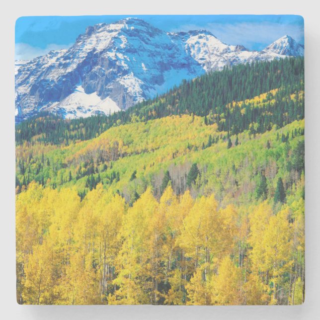 Dessous-de-verre En Pierre L'automne dans les Rocheuses (Devant)