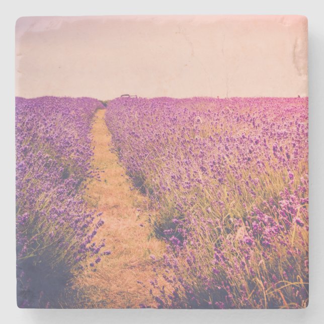 Dessous-de-verre En Pierre Lavander (Devant)
