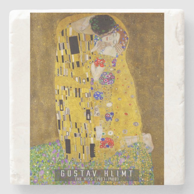 Dessous-de-verre En Pierre Le baiser - Gustav Klimt (Devant)