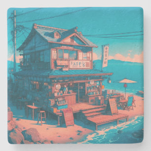 Dessous-de-verre En Pierre Le bord de mer Lofi Dreams