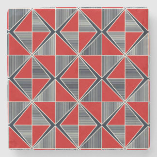 Dessous-de-verre En Pierre Le Bouclier de l'Hetman : Géométrique Rouge Carmin