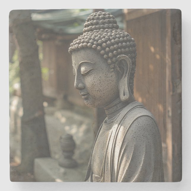 Dessous-de-verre En Pierre Le Bouddha silencieux (Devant)