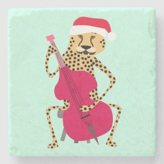 Dessous-de-verre En Pierre Le Cheetah de Noël