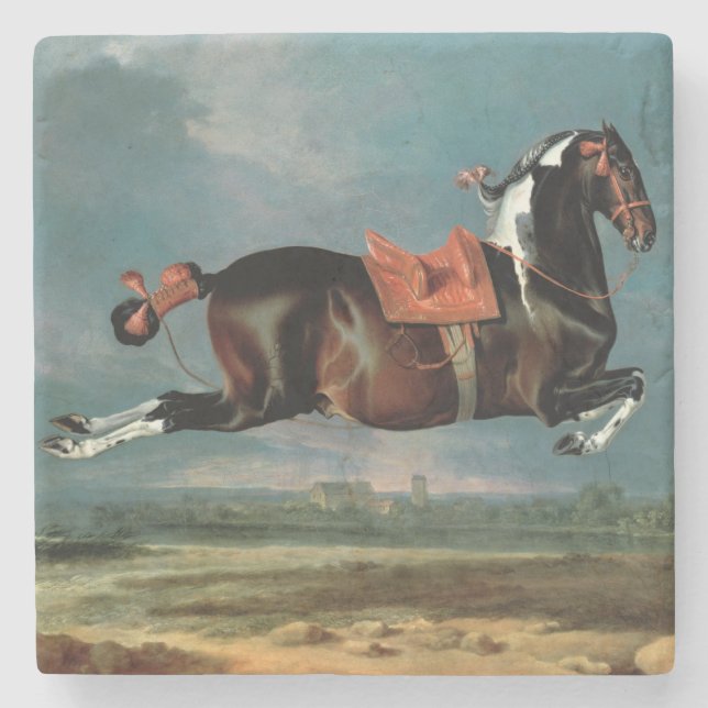 Dessous-de-verre En Pierre Le cheval pie "Cehero" s'élevant (Devant)