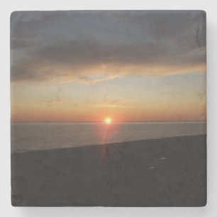 Dessous-de-verre En Pierre Le coucher du soleil du lac Michigan
