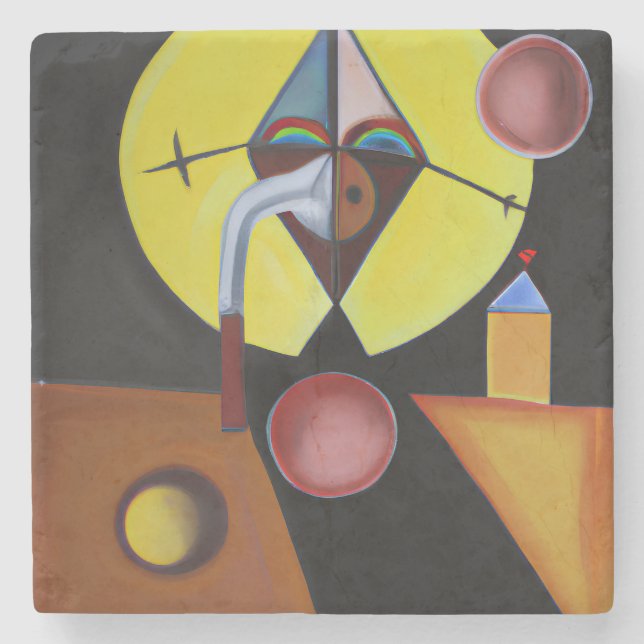 Dessous-de-verre En Pierre Le docteur de la peste - Peinture à l'huile (Devant)