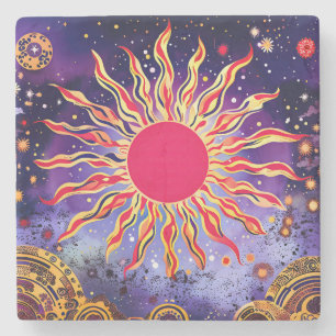 Dessous-de-verre En Pierre "Le feu de la danse du Cosmos" Le Soleil
