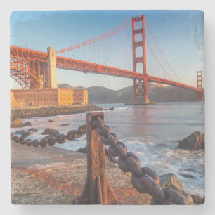 Dessous-de-verre En Pierre Le Golden Gate Bridge depuis Fort Point