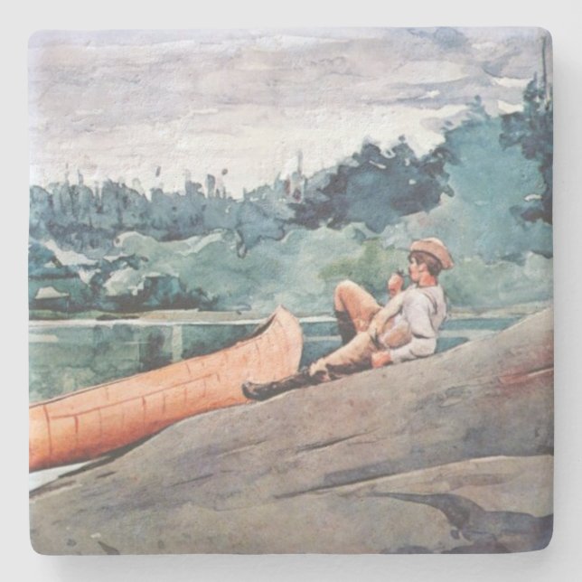 Dessous-de-verre En Pierre Le guide de la nature sauvage (par Winslow Homer) (Devant)