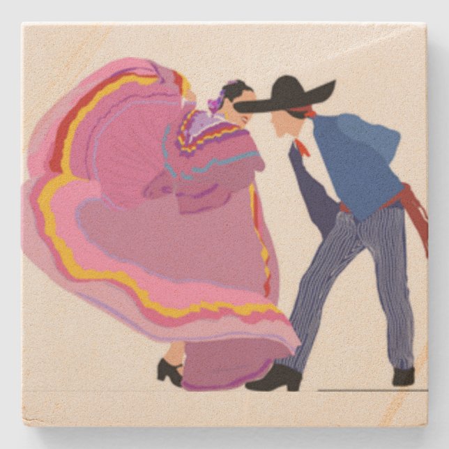 Dessous-de-verre En Pierre "Le Jarabe Tapatio" (Devant)