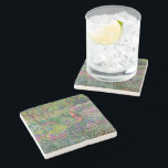 Dessous-de-verre En Pierre Le Jardin Iris De Giverny By Claude Monet<br><div class="desc">Le jardin d'Iris à Giverny peint par Claude Monet. Vers 1900. Cette image est du domaine public.</div>