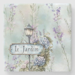 Dessous-de-verre En Pierre Le Jardin (jardin) Plutôt Fleurs violettes