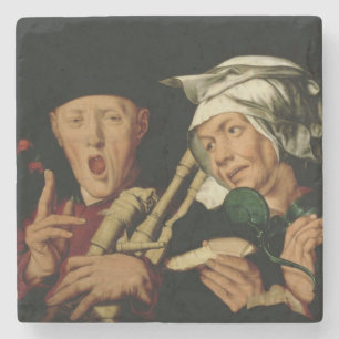 Dessous-de-verre En Pierre Le joueur de cornemuse