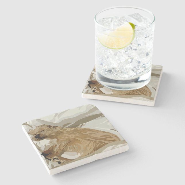Dessous-de-verre En Pierre Le jour de la couette de Little Daisy (Côté)
