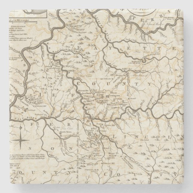 Dessous-de-verre En Pierre Le Kentucky 2 (Devant)