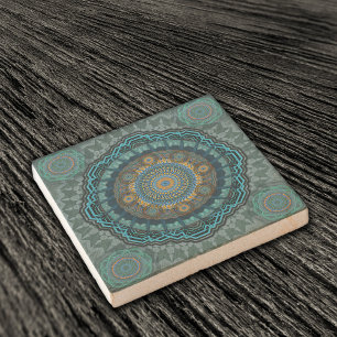 Dessous-de-verre En Pierre Le mandala des yeux psychédéliques gynécologiques