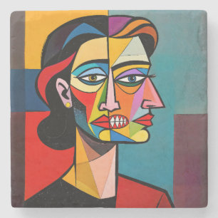 Dessous-de-verre En Pierre Le Masque et le Monstre - Portrait d'un Trompeur