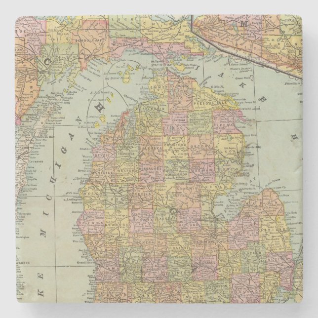 Dessous-de-verre En Pierre Le Michigan 3 (Devant)