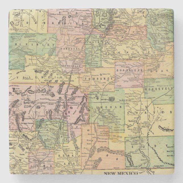 Dessous-de-verre En Pierre Le Nouveau Mexique (Devant)