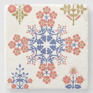 Dessous-de-verre En Pierre Le papier peint de motif de Violiet, d'iris et de