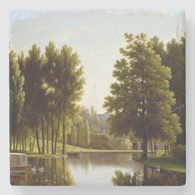 Dessous-de-verre En Pierre Le Parc de Mortefontaine (par Bidaud) (Devant)