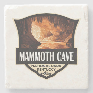 Dessous-de-verre En Pierre Le parc national Mammoth Cave Illustration Art rét