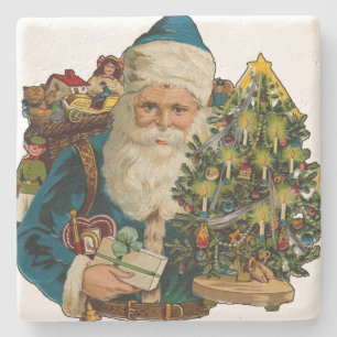 Dessous-de-verre En Pierre Le Père Noël vintage livre des cadeaux