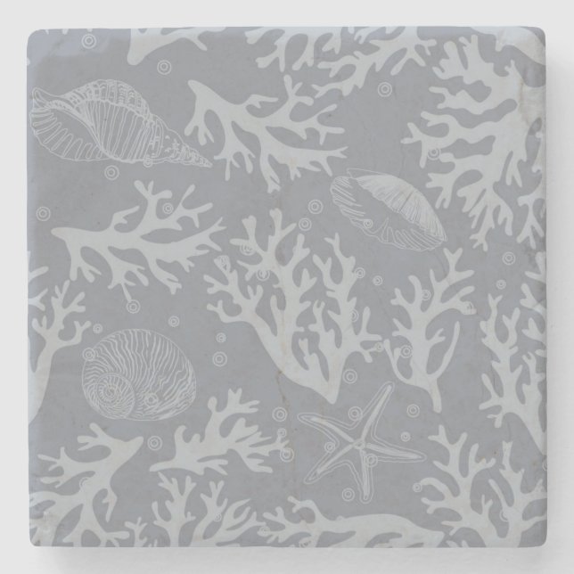 Dessous-de-verre En Pierre Le récif corallien de style Hipster (Devant)