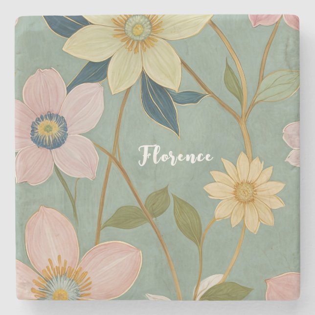 Dessous-de-verre En Pierre Le réveil doux du printemps personnalisé (Devant)