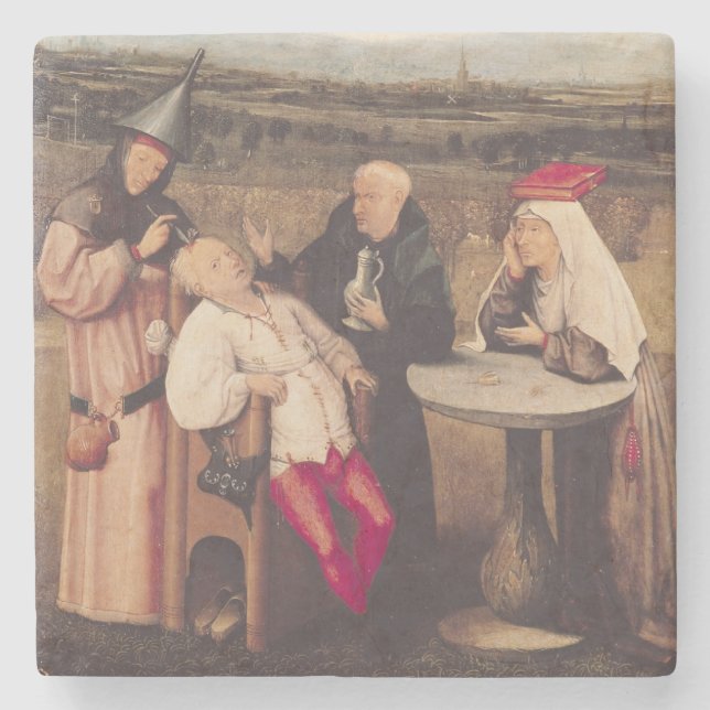 Dessous-de-verre En Pierre Le traitement de la folie (Devant)