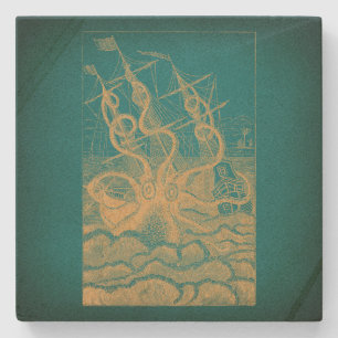 Dessous-de-verre En Pierre Le vaisseau-pieuvre géant attaquant le Turquoise 