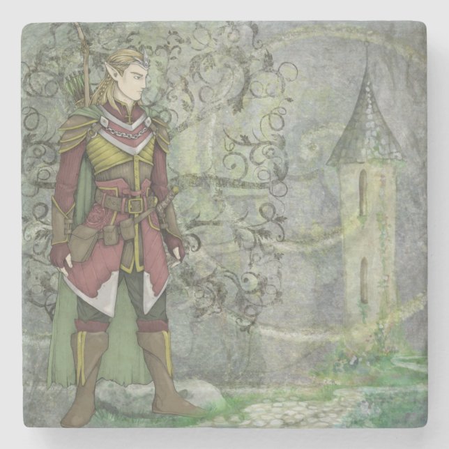 Dessous-de-verre En Pierre Le Wanderer Elven Retourne (Devant)