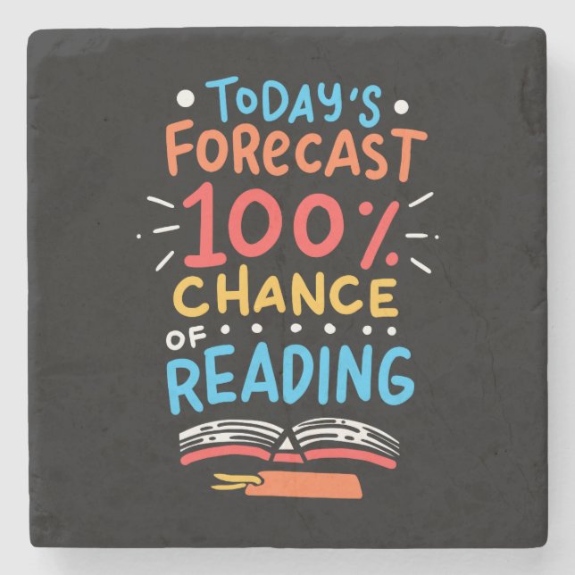Dessous-de-verre En Pierre Lecture - 100% Chance de lecture (Devant)