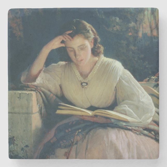 Dessous-de-verre En Pierre Lecture, 1863 (Devant)