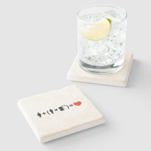 Dessous-de-verre En Pierre L'équation de l'amour pour les hommes