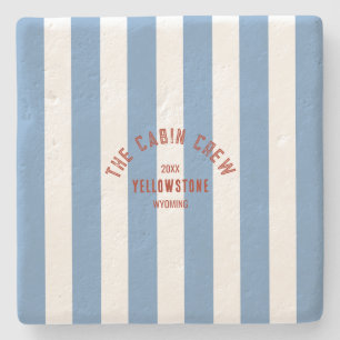 Dessous-de-verre En Pierre L'équipage Cabine Custom Crest Blue Park Stripe