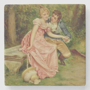 Dessous-de-verre En Pierre Les amants (huile sur la toile)