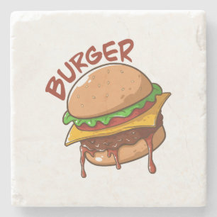 Dessous-de-verre En Pierre Les amateurs de hamburgers