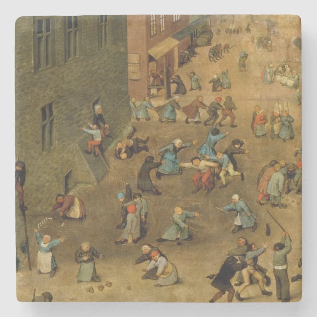 Dessous-de-verre En Pierre Les jeux des enfants : détail de main droite (Devant)