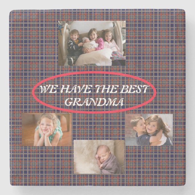 Dessous-de-verre En Pierre Les mamans sont comme des cookies Police blanche (Devant)