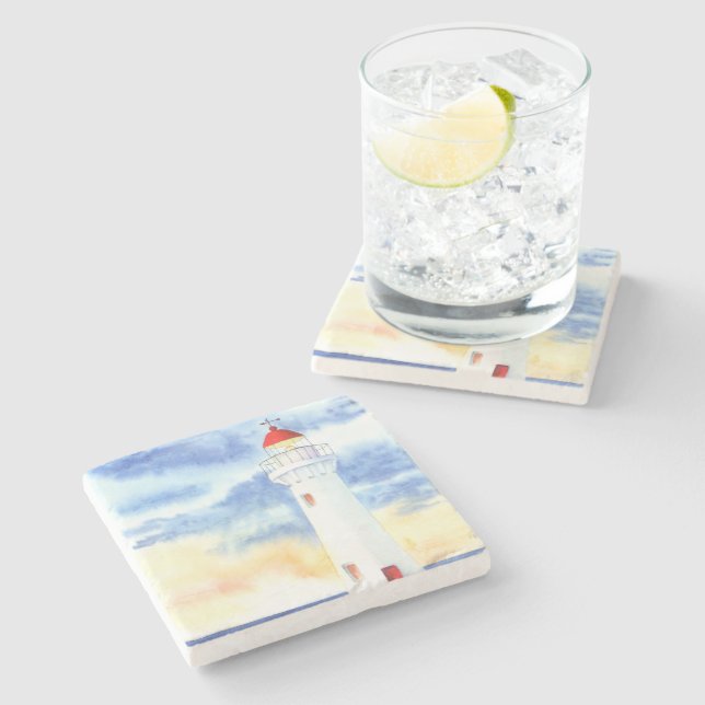 Dessous-de-verre En Pierre Les monts du phare nautique (Côté)